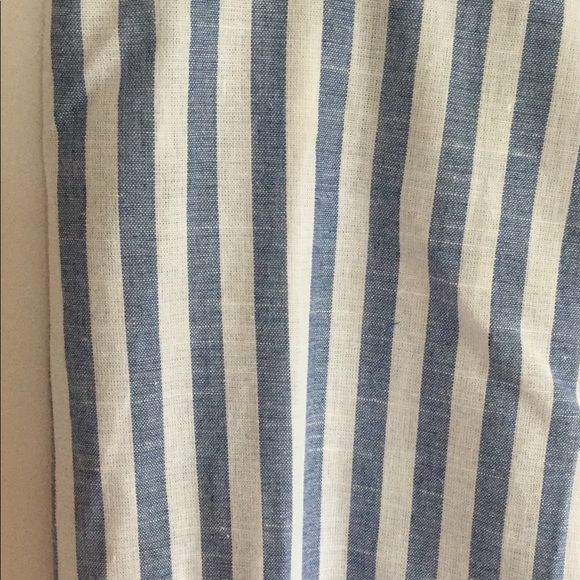 SHEIN Strapless  Blue White Striped  Top Pants Set - Picture 8 of 8